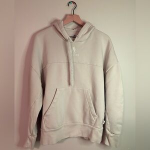 Adidas Studio Lounge Fleece Long Sleeve Sweatshirt Hoodie Adult Large Beige
